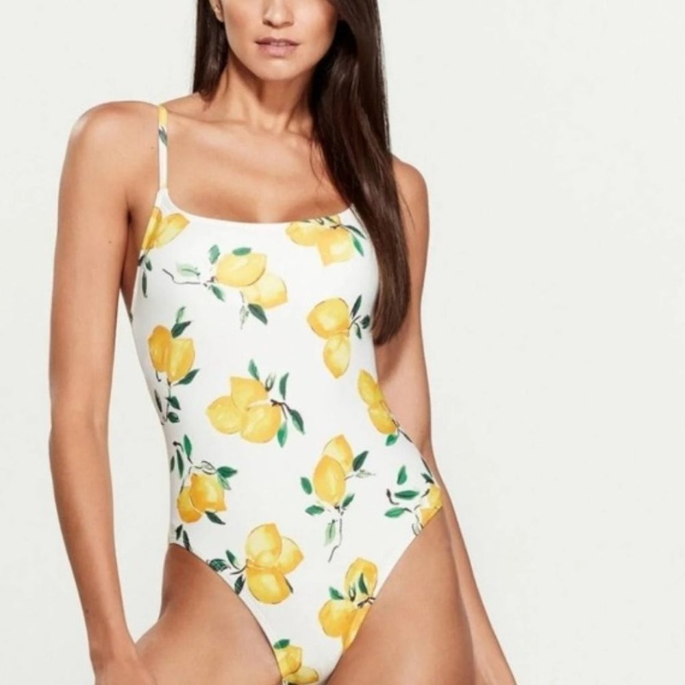 Kate Spade NWT Classic Lemon One Piece Swimsuit